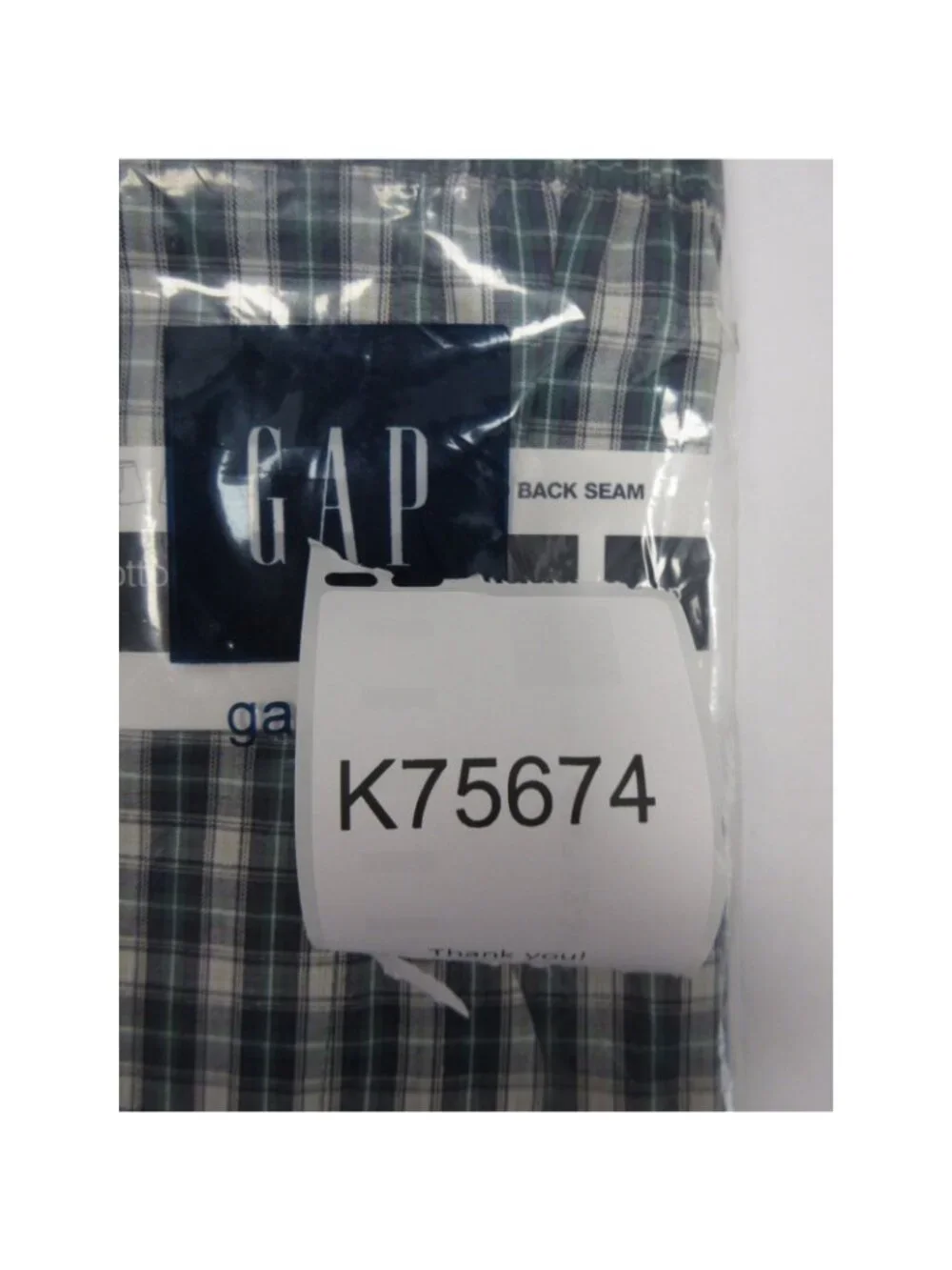 GAP Underwear XXL Green Boxer Shorts Plaid Y2K Retro Cotton Lounge NEW